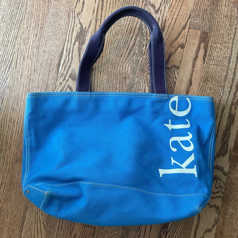 Kate Spade blue and navy tote bag